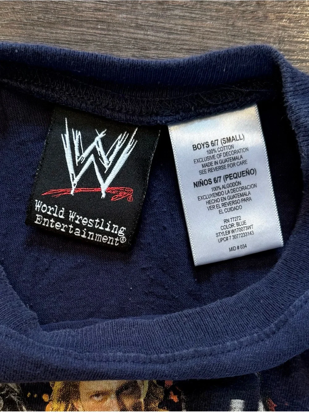 WWE Smackdown Kids Vintage Y2K T-shirt Small 6/7 Batista Rey Mysterio Undertaker